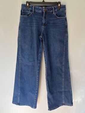 JBD Just Black Denim Women’s Dark Blue Wide-Leg Jeans with Extra Seam. Size 28